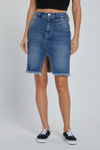 Load image into Gallery viewer, High Rise Midi Denim Skirt
