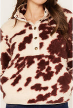 Load image into Gallery viewer, Ariat Women&#39;s Berber Snap Front Sweatshirt (Bay Paint)

