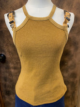 Load image into Gallery viewer, Camel Buckle Strap Crop Tank

